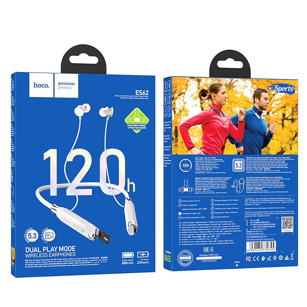 Wireless earphones Hoco ES62 grey