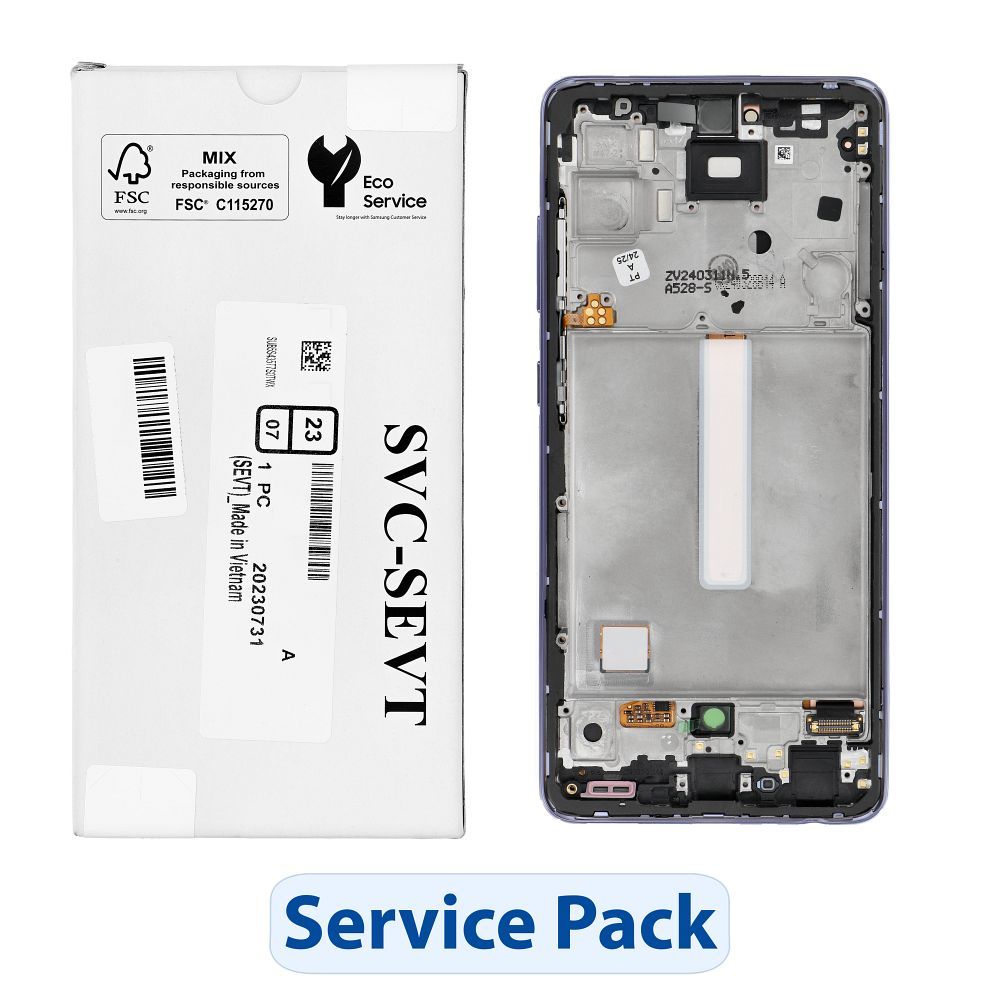 ServicePack LCD Display SAMSUNG A52S 5G A528B GH82-26861C Purple