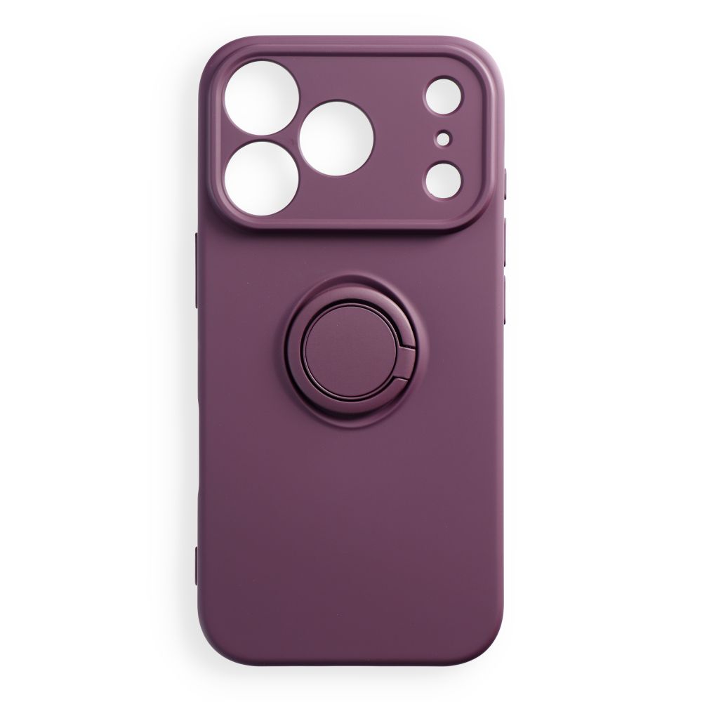 Case for iPhone 18 Pro / 17 Pro Silicone Ring dark cherry
