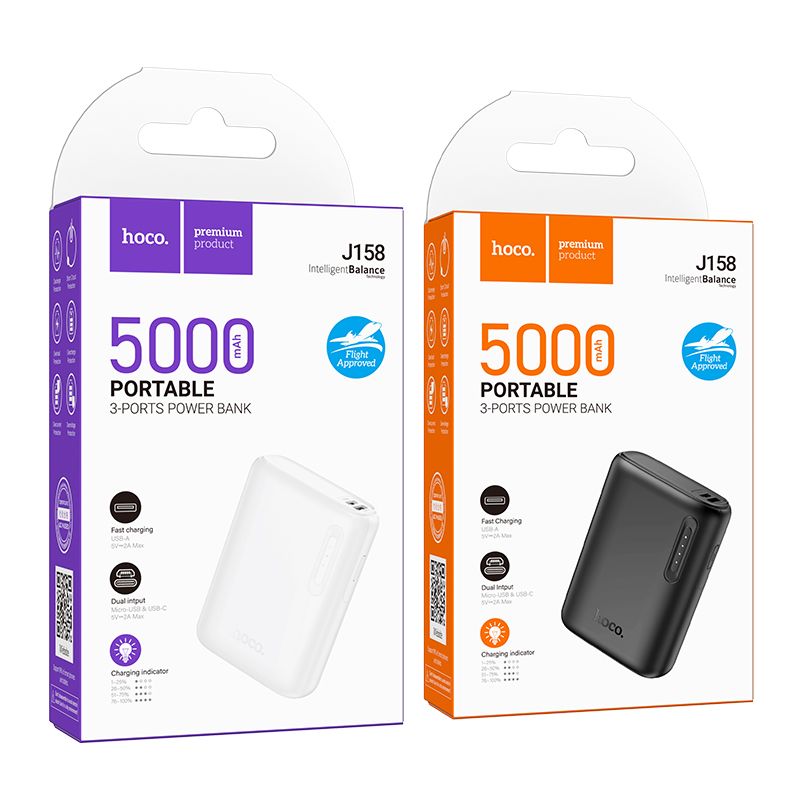 Powerbank Hoco 5000 mAh 2A J158 black