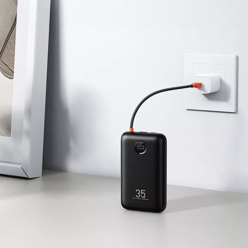 Powerbank Veger K2 (W2068) PD QC3.0 35W 20000 mAh with built-in Type C cables / Lightning black