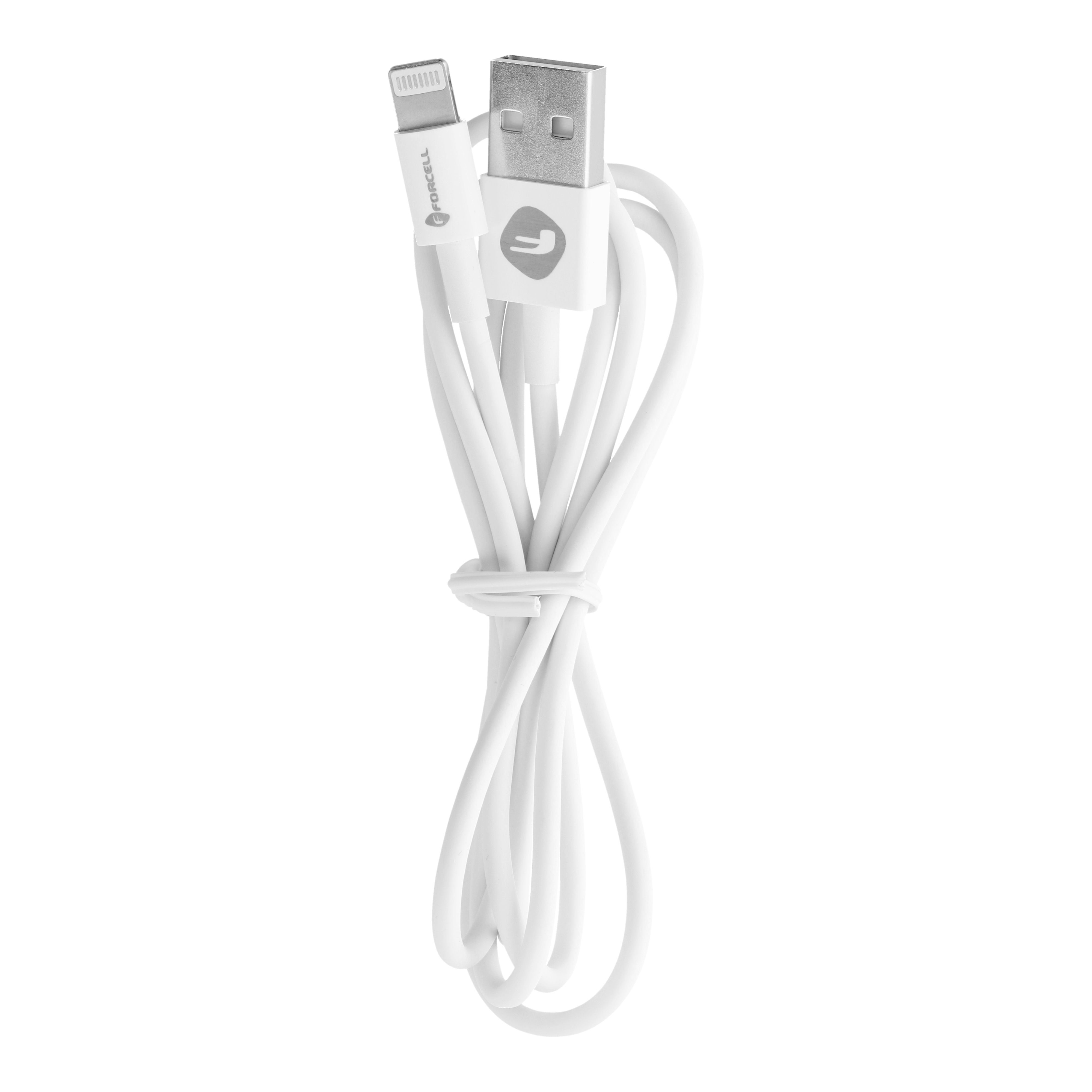 Kabel USB A do Lightning Forcell F-Energy 1A Tuba 1 m C316 biały