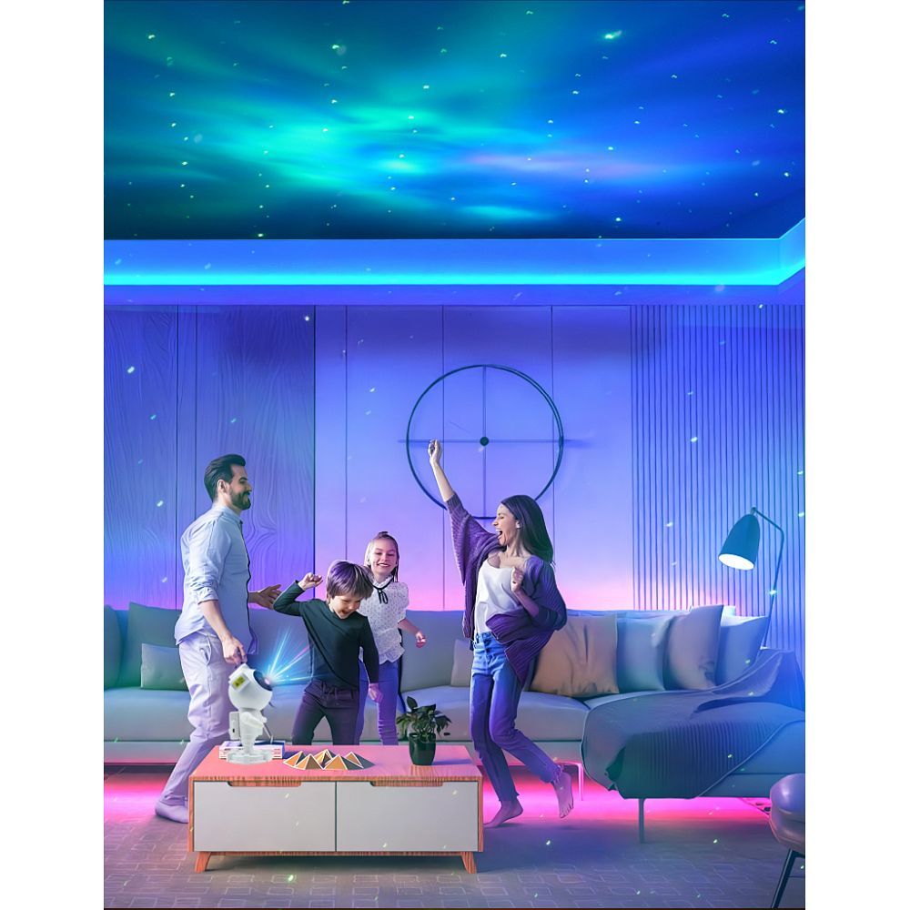 Projektor gwiazd astronauta z głośnikiem bluetooth X2502 czerwony