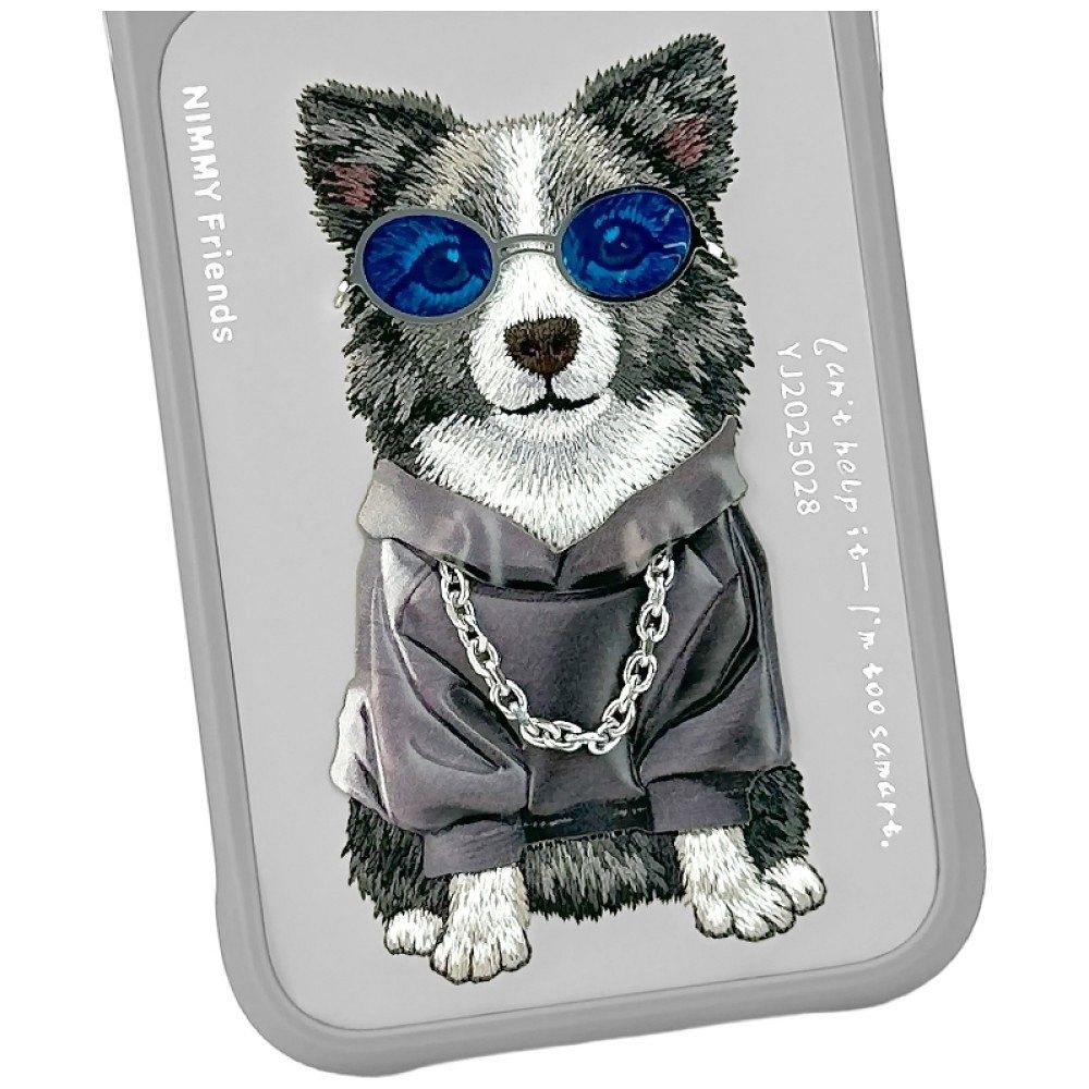NIMMY case GLASSES COOL DOG for IPHONE 18 Pro/17 Pro grey