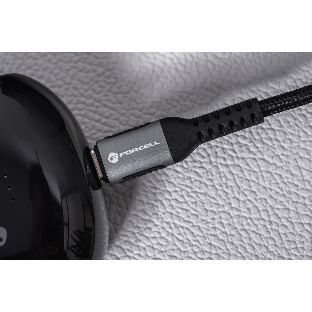 Cable USB C to USB C Forcell F-Energy QC4.0 PD 5A 100W Cafule 0,5 m C260 black