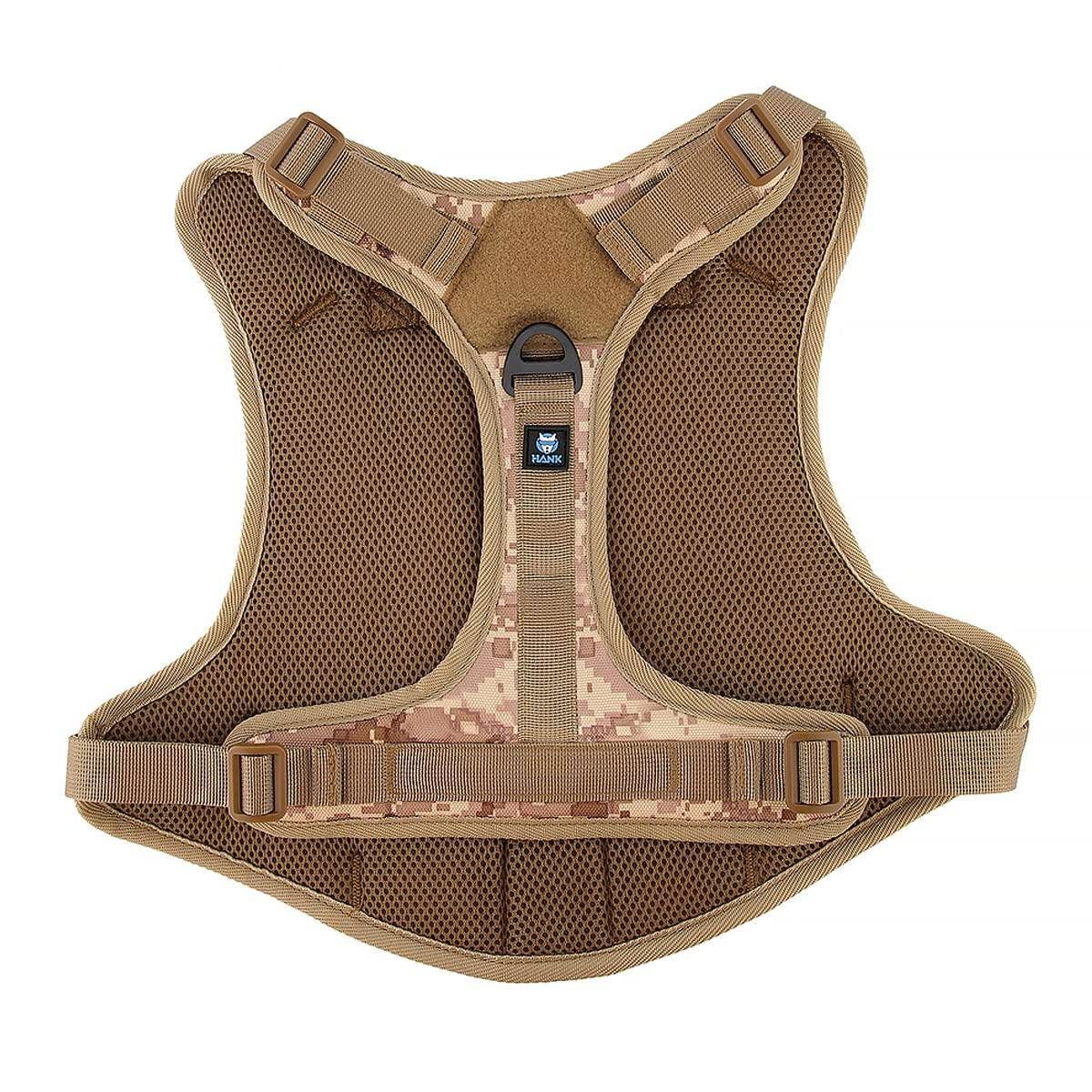 Szelki dla psa TACTICAL rozmiar M brązowe