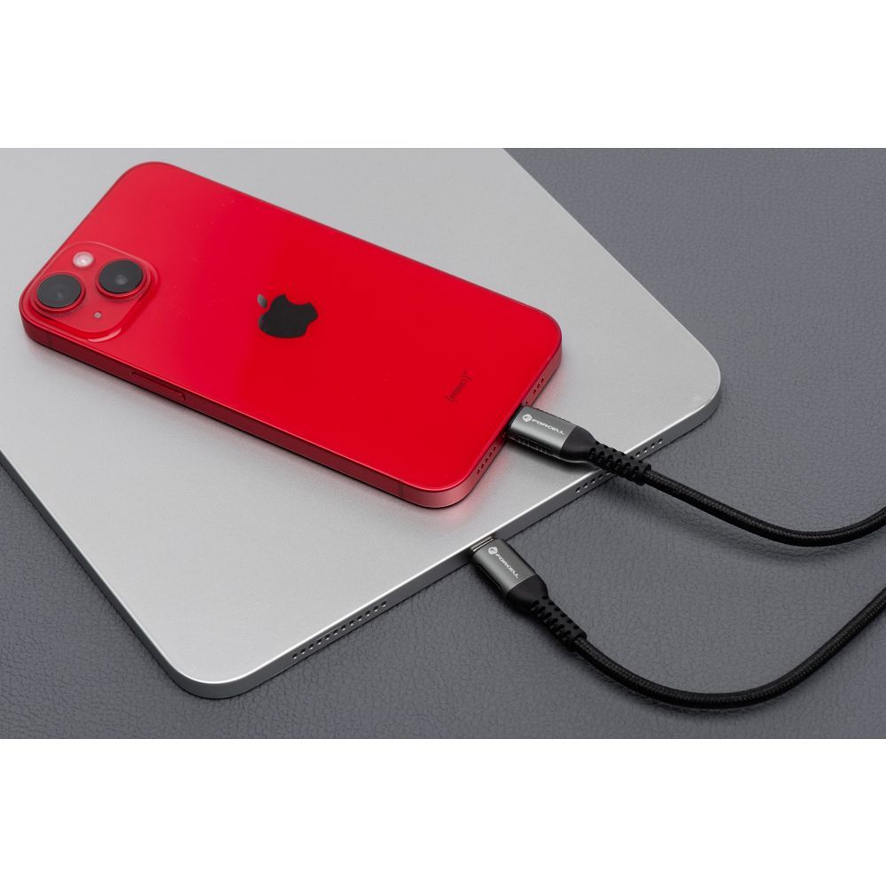 Kabel USB A do USB C Forcell F-Energy QC4.0 3A 66W Cafule 3 m C256 czarny