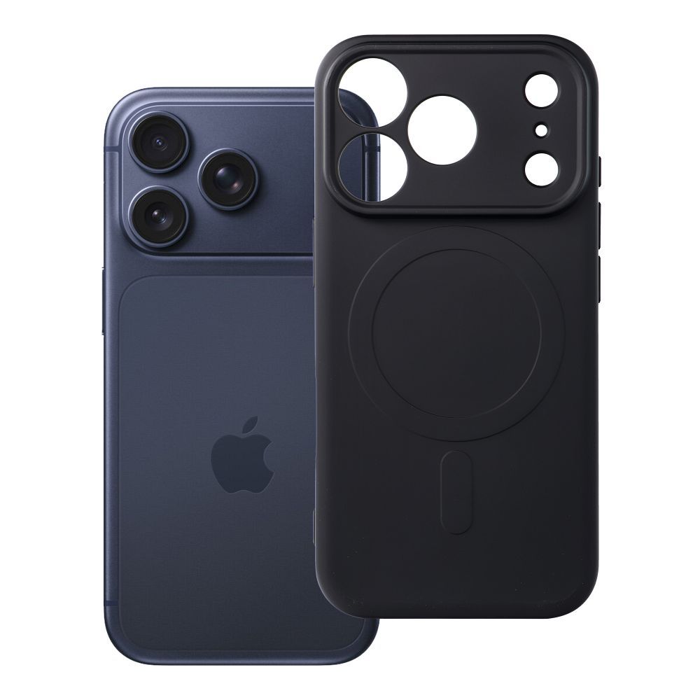 Case for iPhone 18 Pro / 17 Pro Silicone Mag Cover compatible with MagSafe (camera protection) black