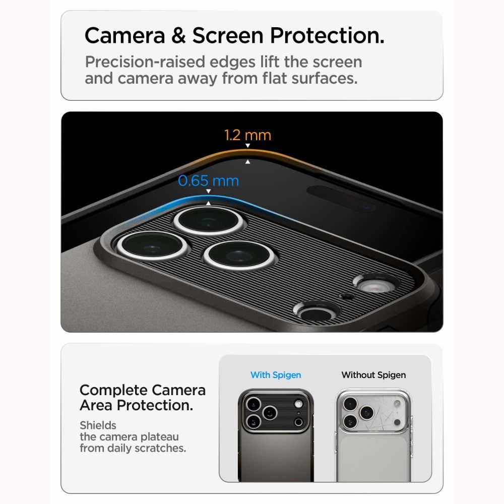 SPIGEN case TOUGH ARMOR T compatible with MagSafe for IPHONE 18 Pro / 17 Pro gunmetal