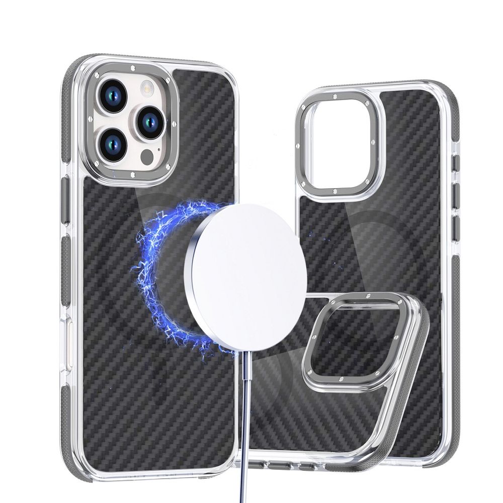 Case for iPhone 18 Pro / 17 Pro Fiber compatible with MagSafe gray