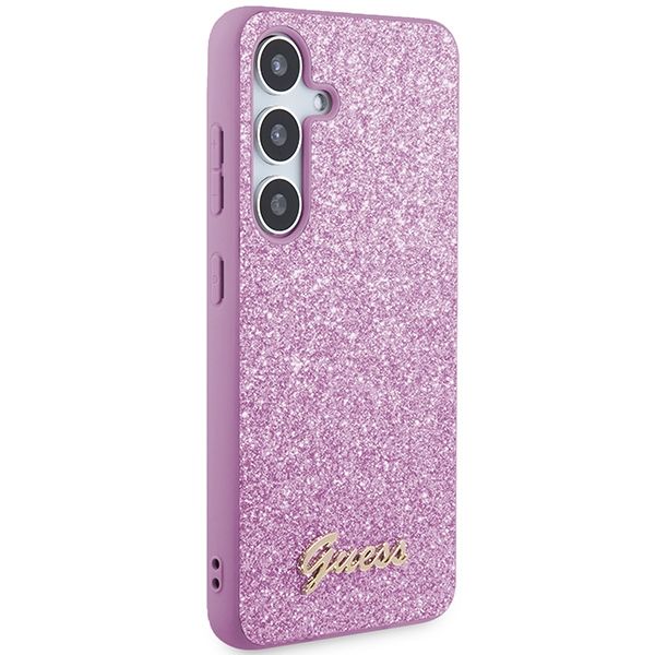 GUESS case for SAMSUNG S24 GUHCS24SHGGSHU (Glitter Script) purple