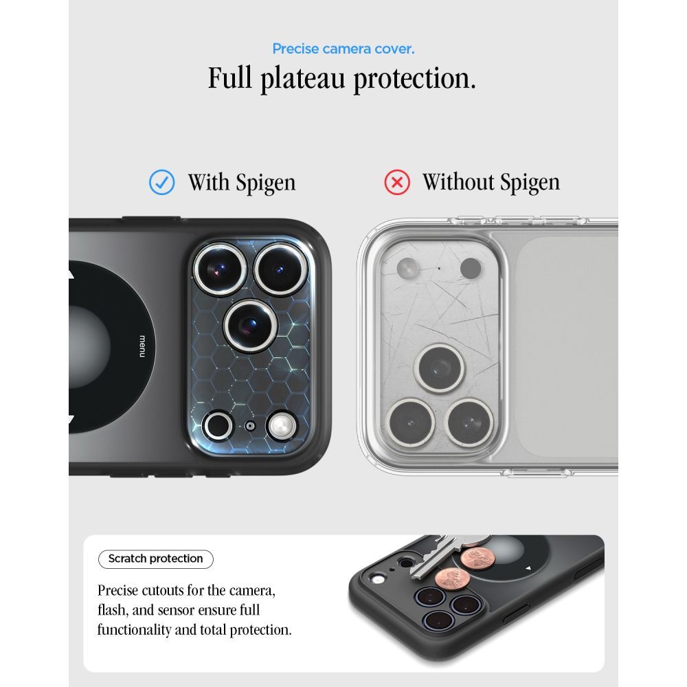 SPIGEN case ULTRA HYBRID compatible with MagSafe for IPHONE 17 Pro/18 Pro classic black
