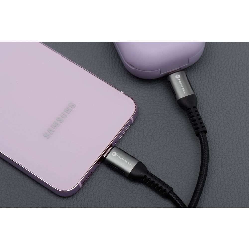 Cable USB C to USB C Forcell F-Energy QC4.0 PD 5A 100W Cafule 3 m C260 black