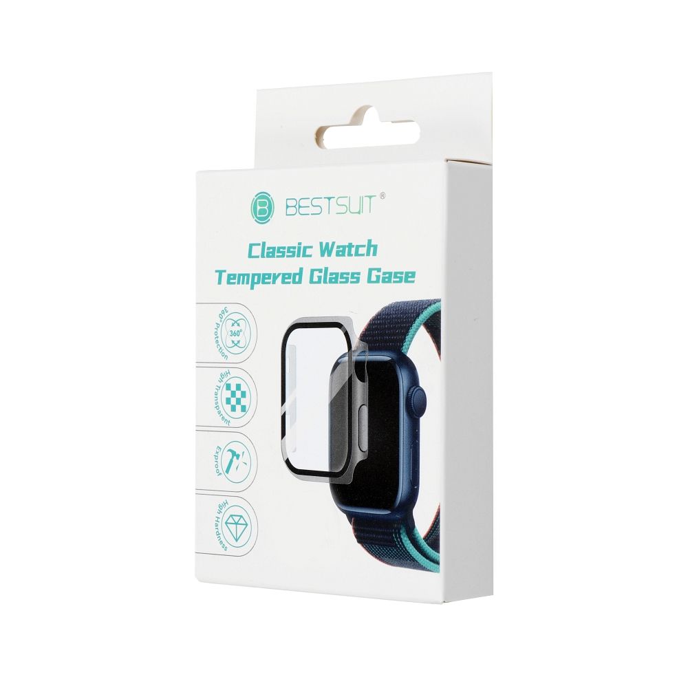 Bestsuit Case with Hybrid Glass for Apple Watch 10/11 42mm - black