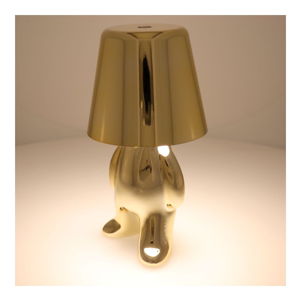 Lampka nocna GOLD MAN Art Deco stojący (wzór 8) MLTL