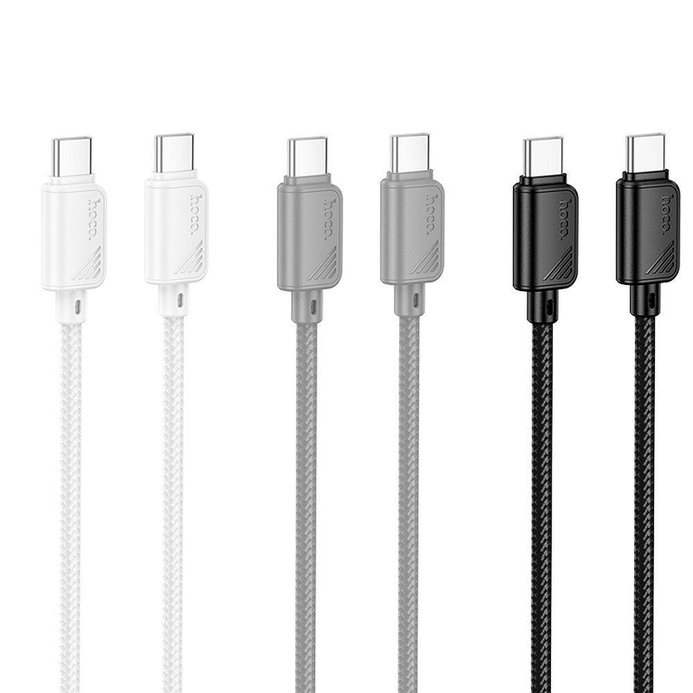 Cable USB C to USB C Hoco 3A 60W 1 m X113 black
