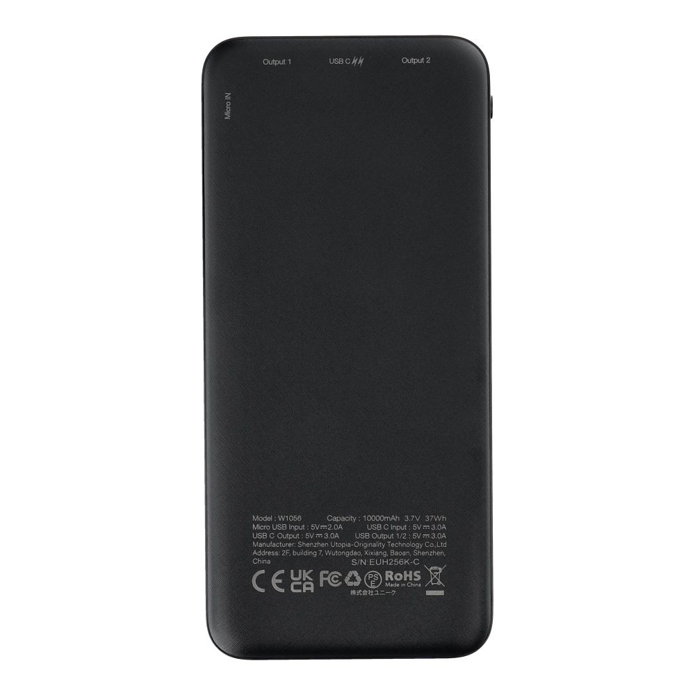 Powerbank Charmast W1056 10000 mAh 3A czarny