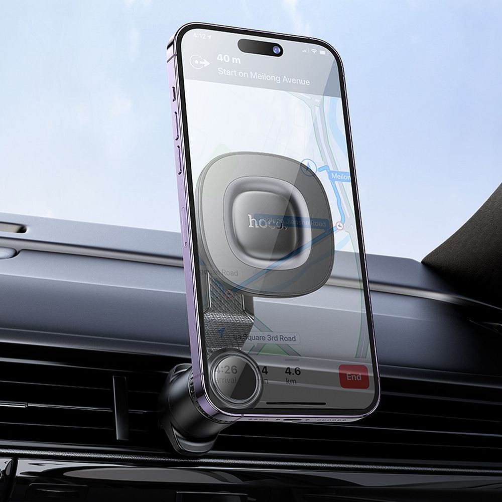 Magnetic car phone holder compatible with Magsafe Hoco air vent H74 black and gray