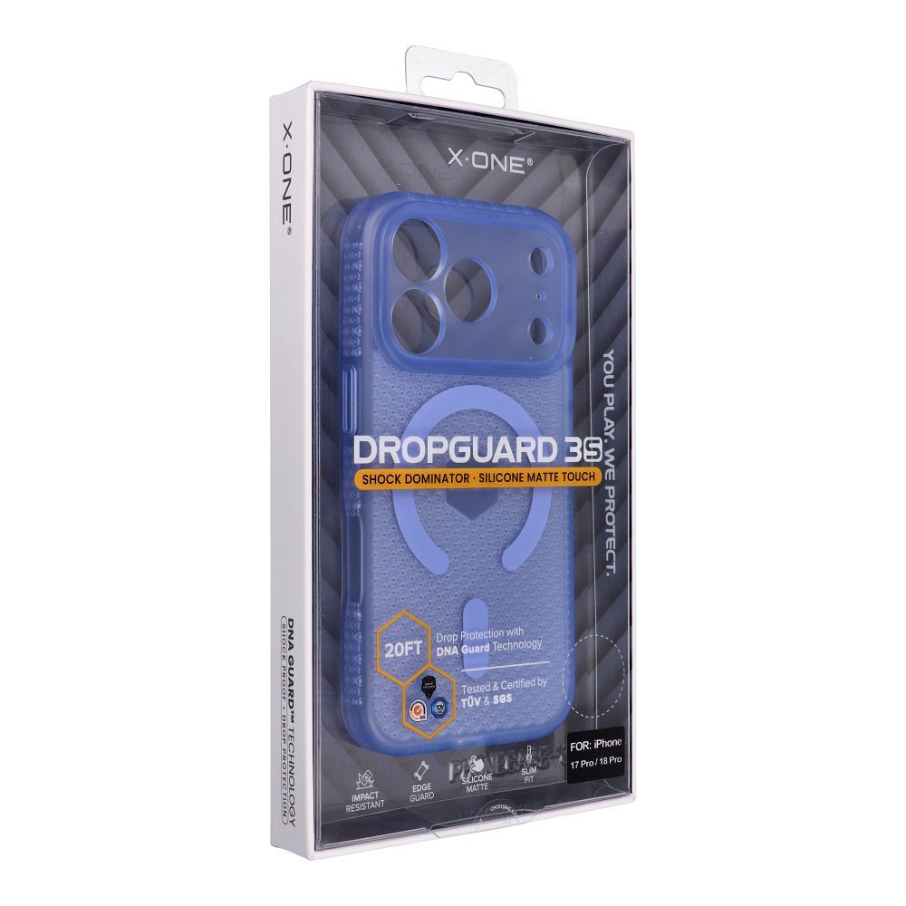 X-ONE Dropguard 3S Shock Dominator compatible with MagSafe for iPhone 18 Pro / 17 Pro light blue