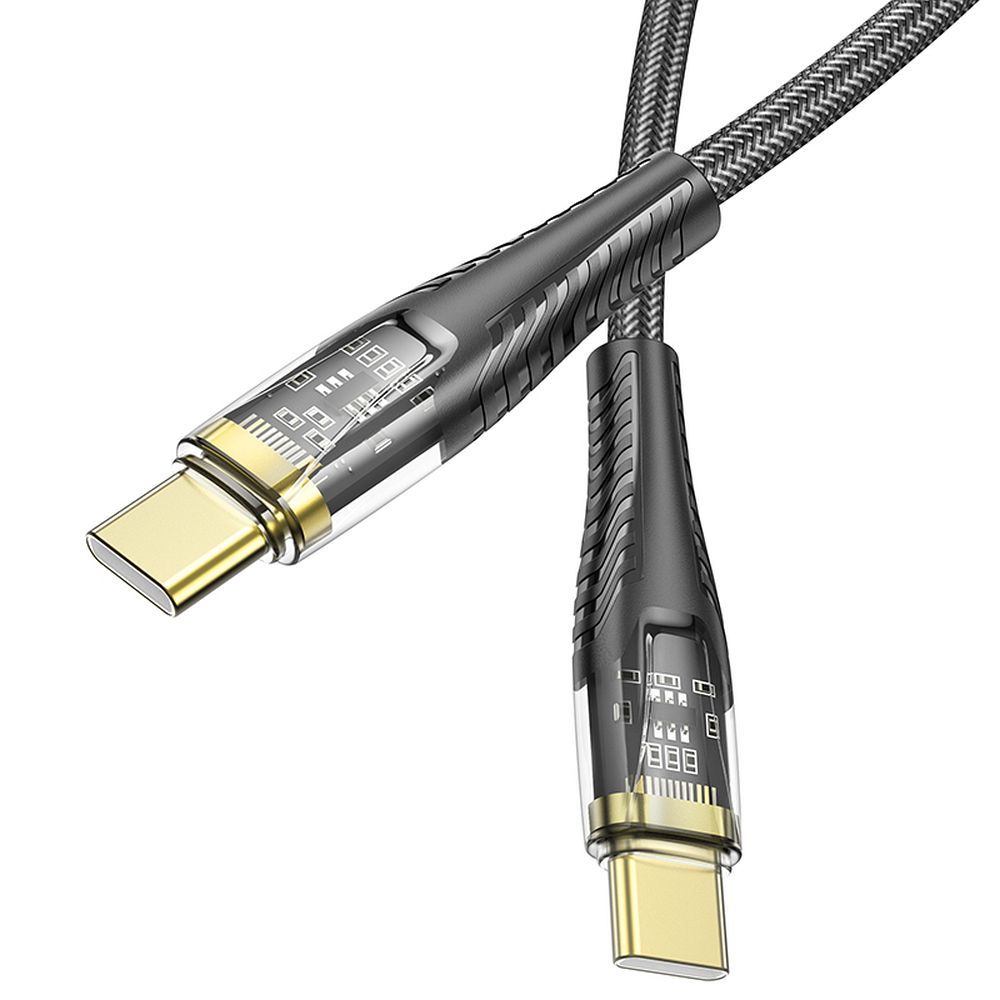 Cable USB C to USB C Hoco 3A 60W 1,2 m U121 black