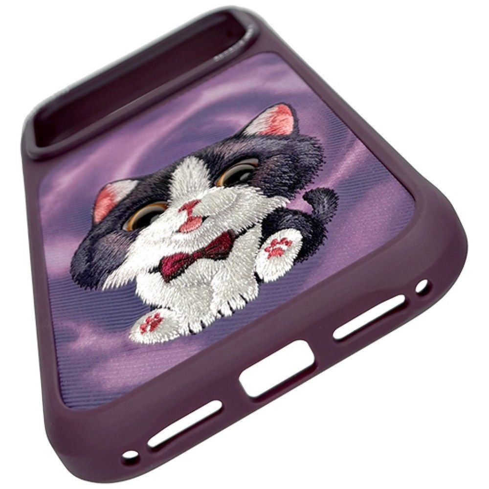 NIMMY case BIG EYED CREAM CAT for IPHONE 18 Pro/17 Pro purple