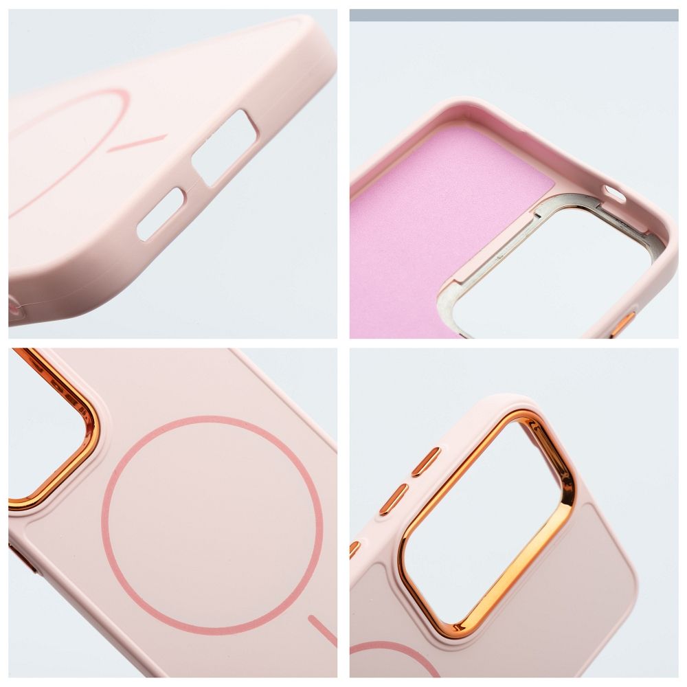 Futerał FRAME MAG COVER kompatybilny z MagSafe do SAMSUNG A07 pudrowy róż