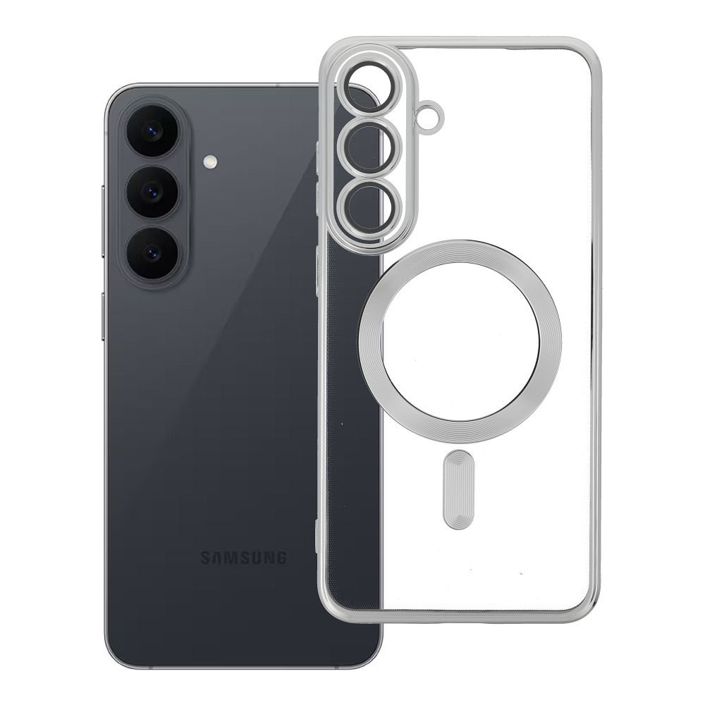 Case for Samsung S26 FE Electro Mag Cover compatible with MagSafe silver