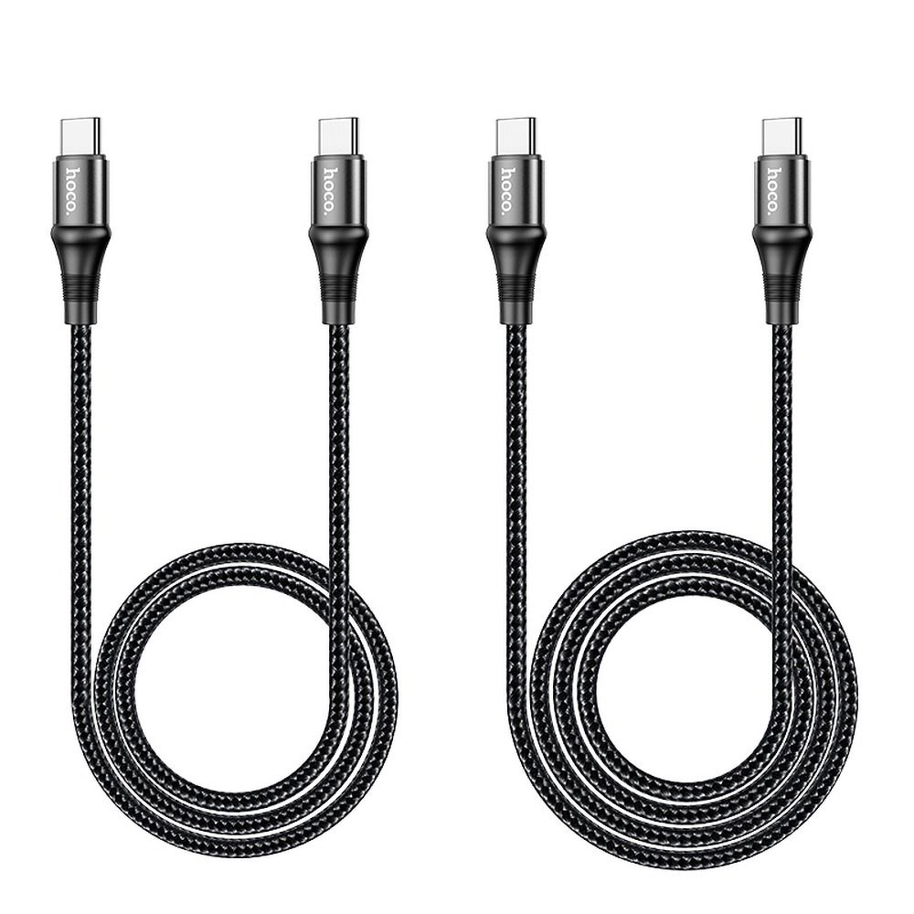 HOCO kábel, C-típus – C-típus, PD 5 A, 100 W, 50 db, 1 m, fekete