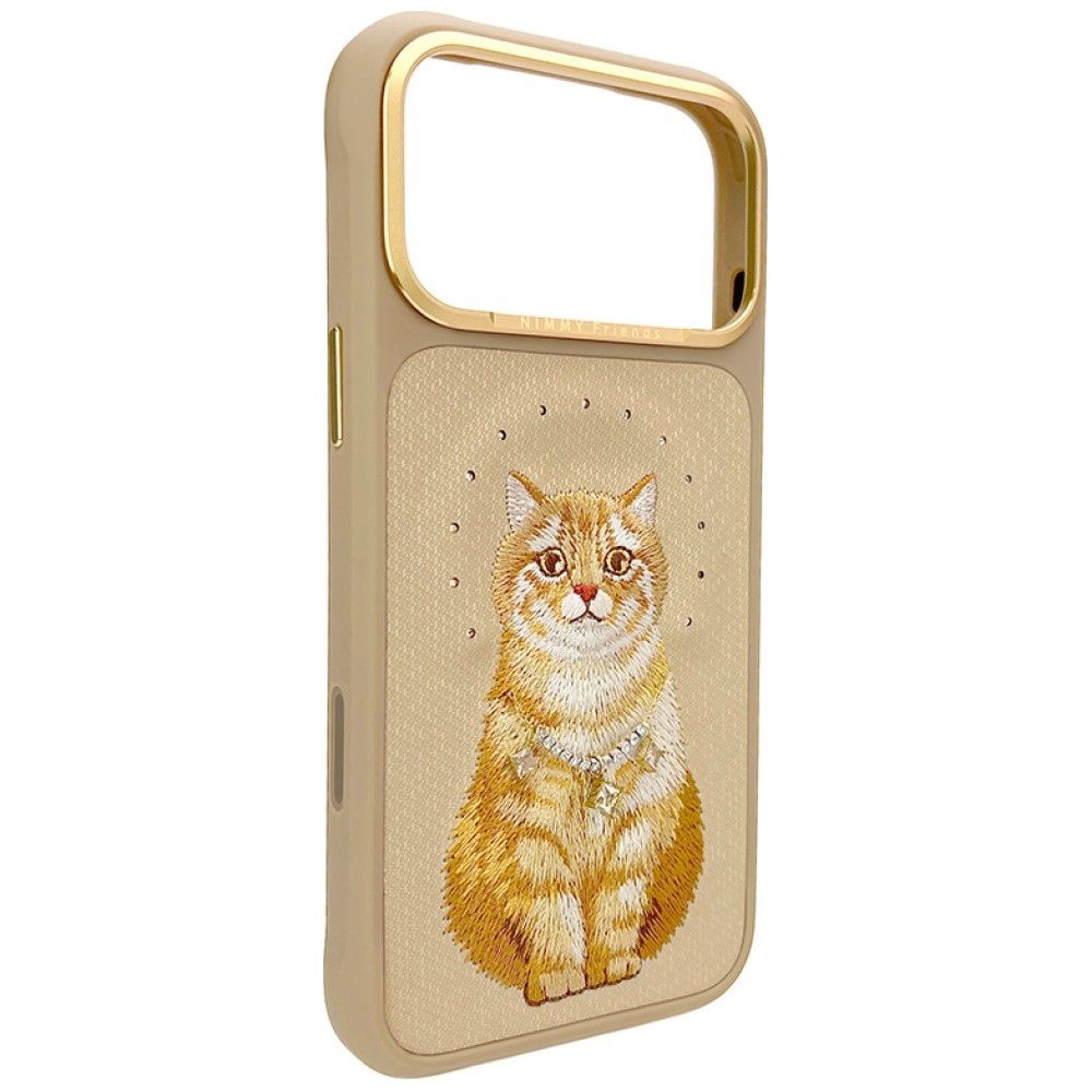 NIMMY case LUCKY FASHION CAT compatible with MagSafe for IPHONE 18 Pro/17 Pro brown