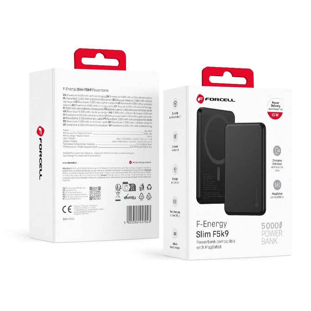 Powerbank compatible with MagSafe Forcell F-Energy