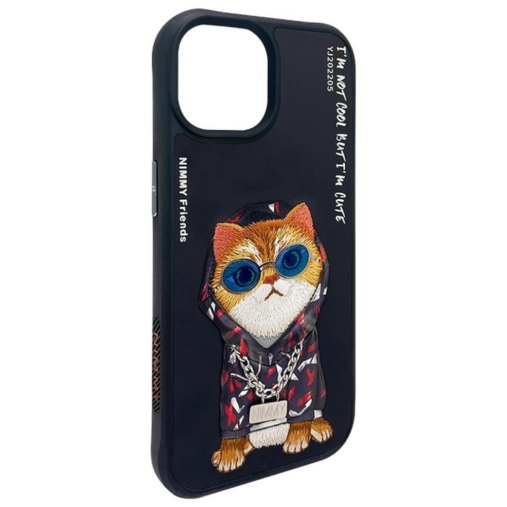 NIMMY futerał GLASSES COOL CAT do IPHONE 15 czarny