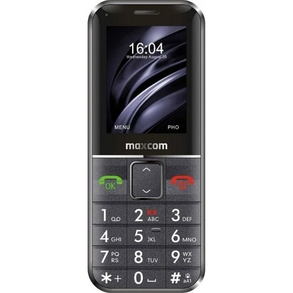 MAXCOM telefon dla seniora + opaska SOS MM735 czarny