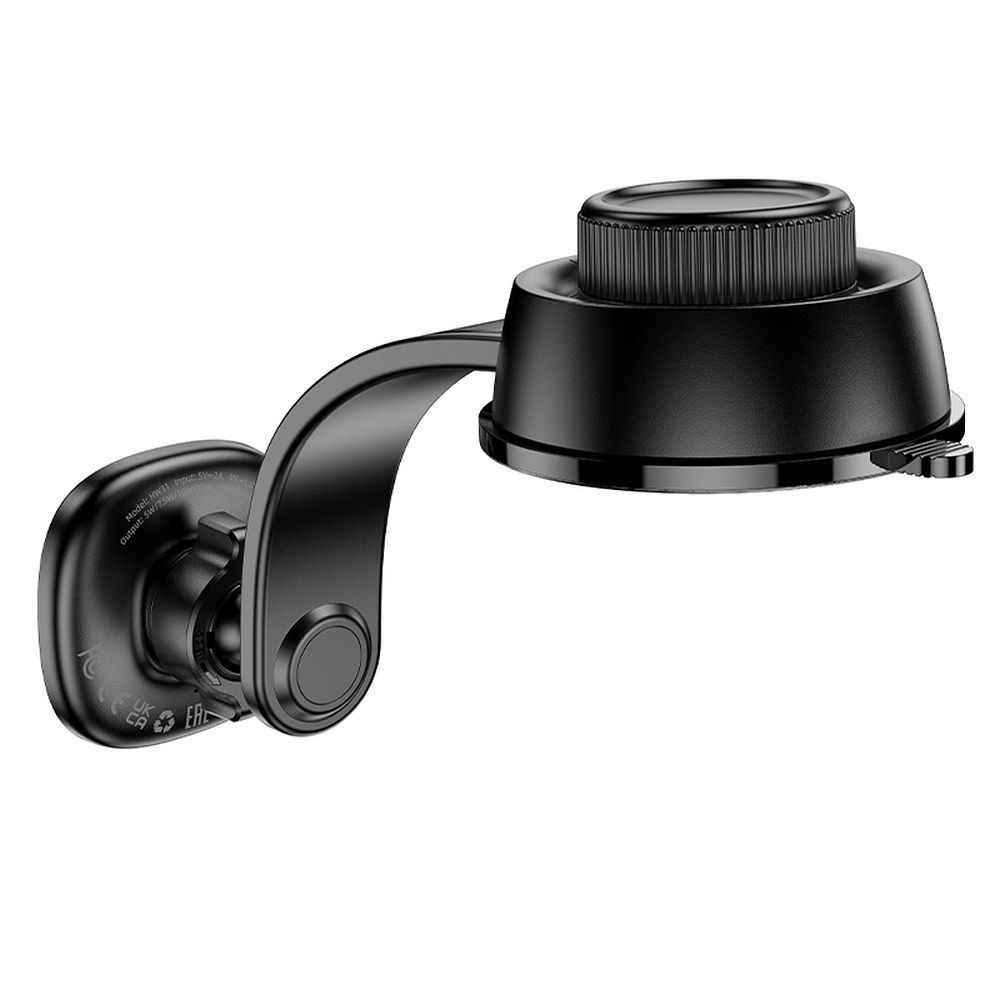 Wireless phone car holder Hoco 15W dashboard HW31 black