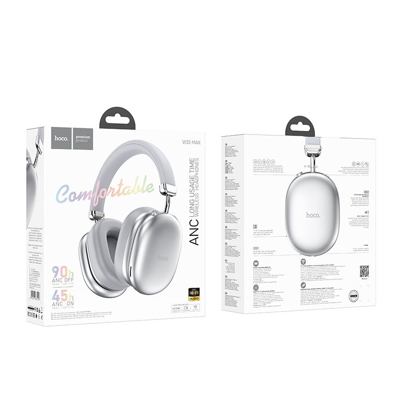 Wireless headphones Hoco ANC W35 Max white