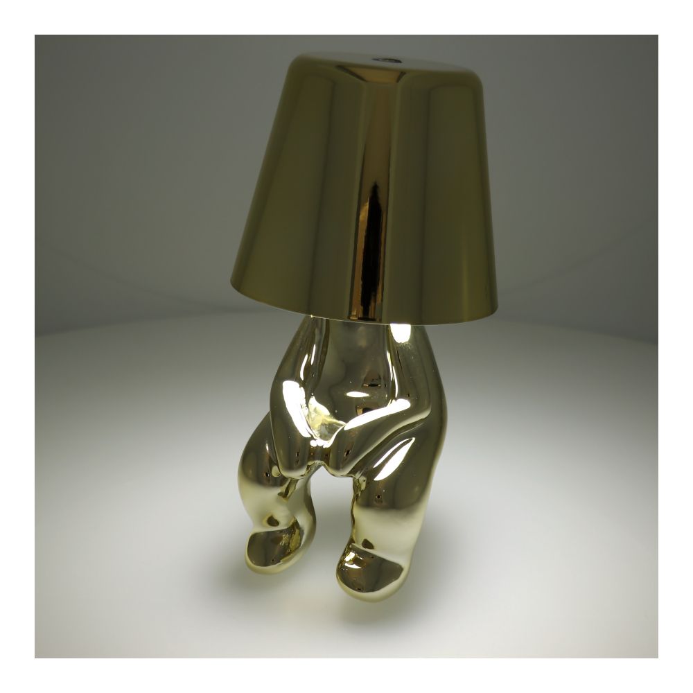 Lampka nocna GOLD MAN Art Deco siedzący (wzór 2) MLTL
