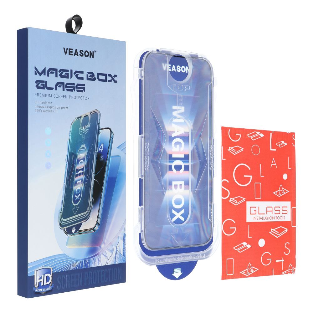 6D Pro Veason Easy-Install Glass  - for Iphone 16 Plus black