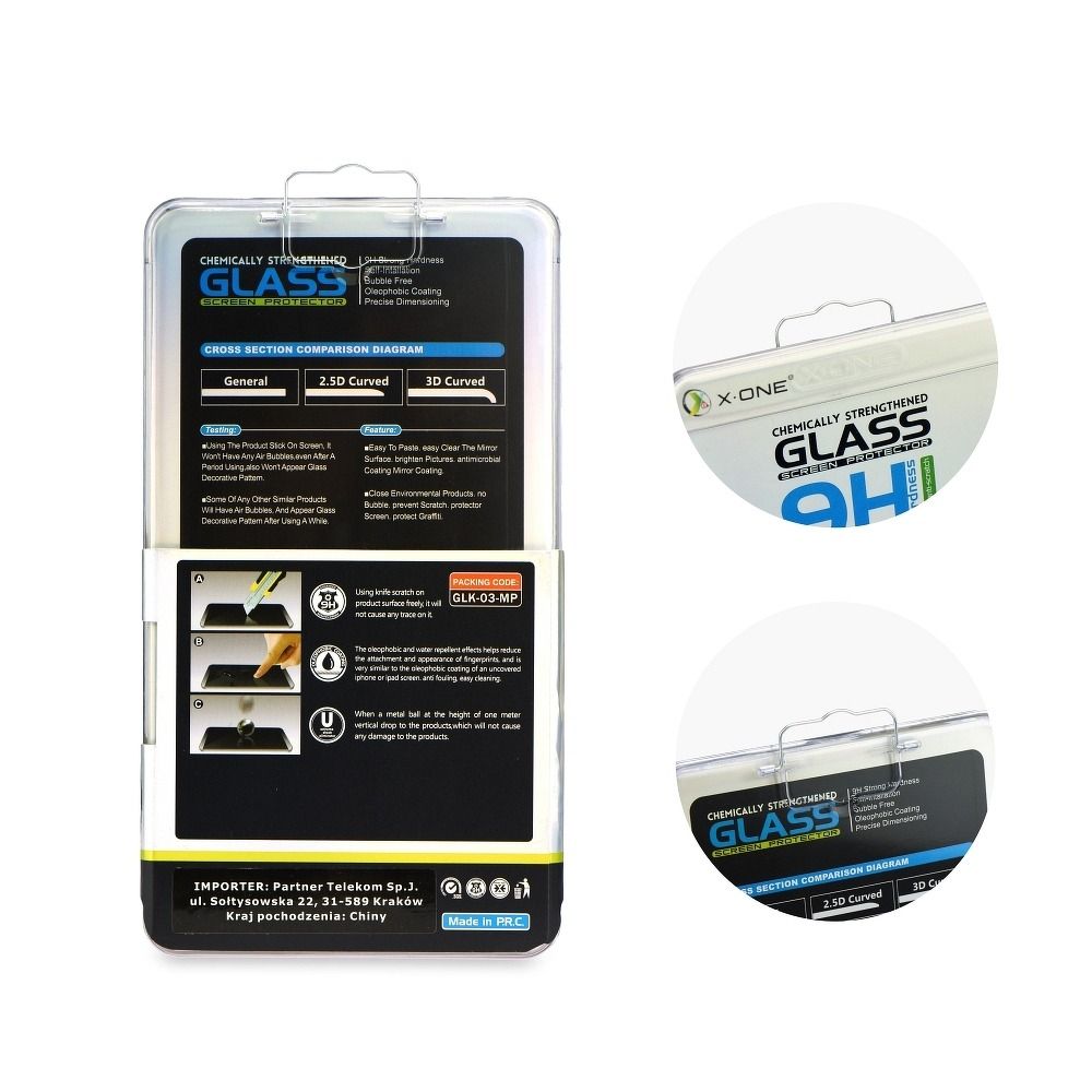 Szkło hartowane X-ONE 3D - do iPhone X/Xs czarny