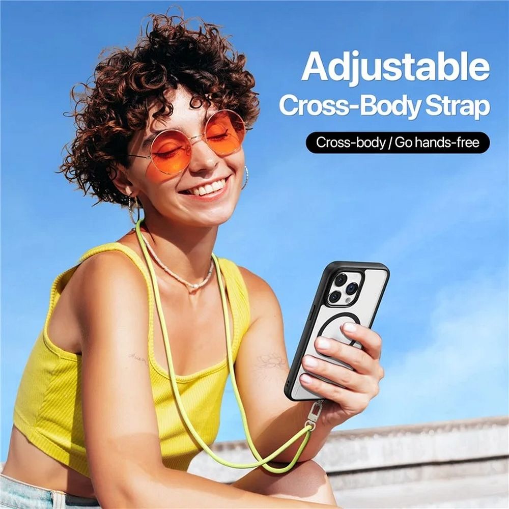 DUX DUCIS Plaz - cross-body phone strap - green/yellow