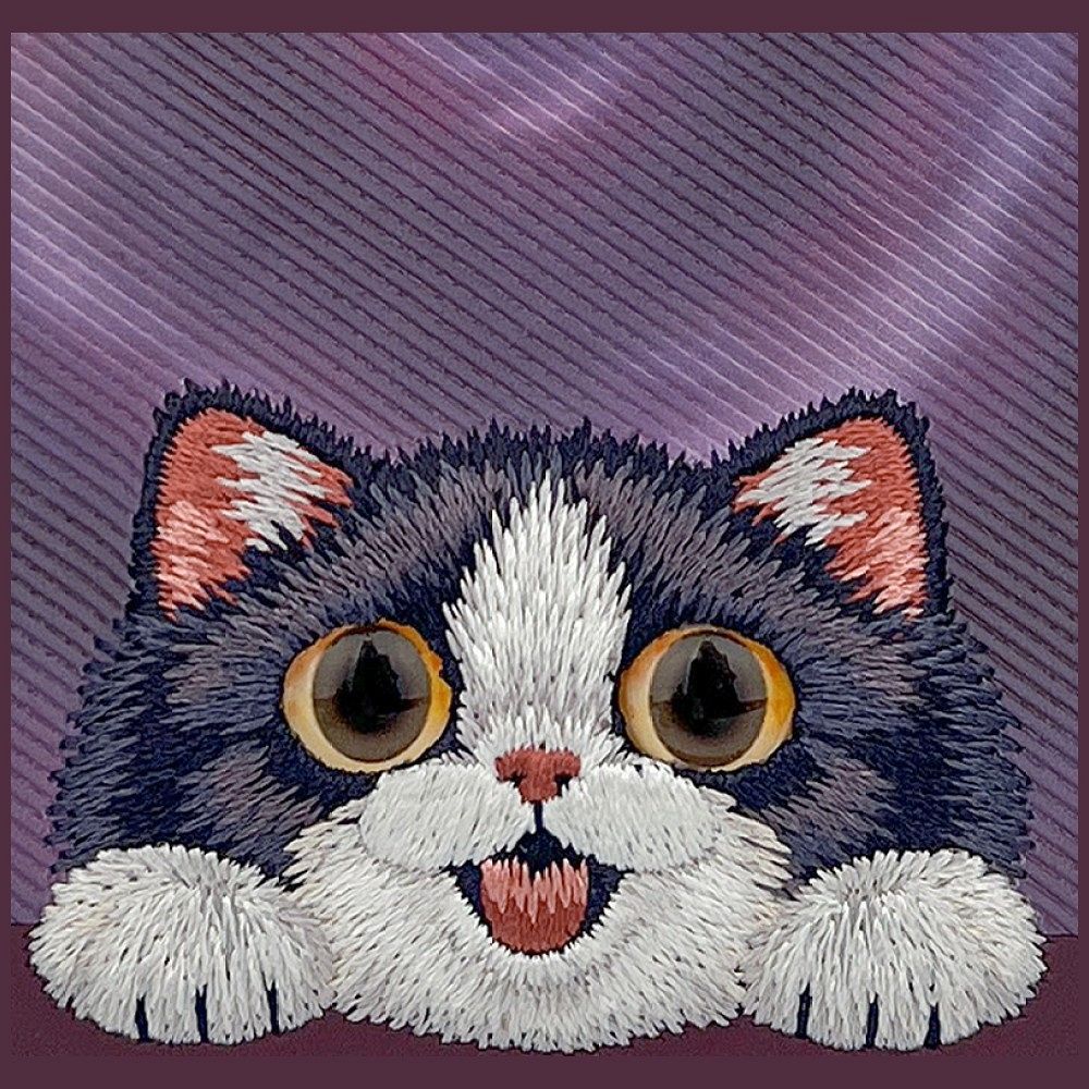 NIMMY case BIG EYED LYING CREAM CAT compatible with MagSafe for IPHONE 18 Pro/17 Pro purple