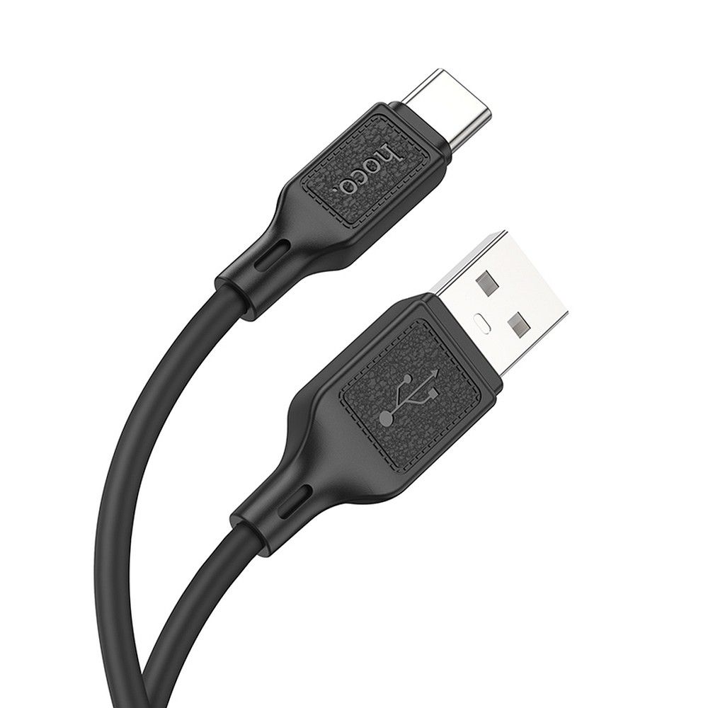 Hoco USB-A–USB-C kábel, 3 A, 1 m, X90, fekete