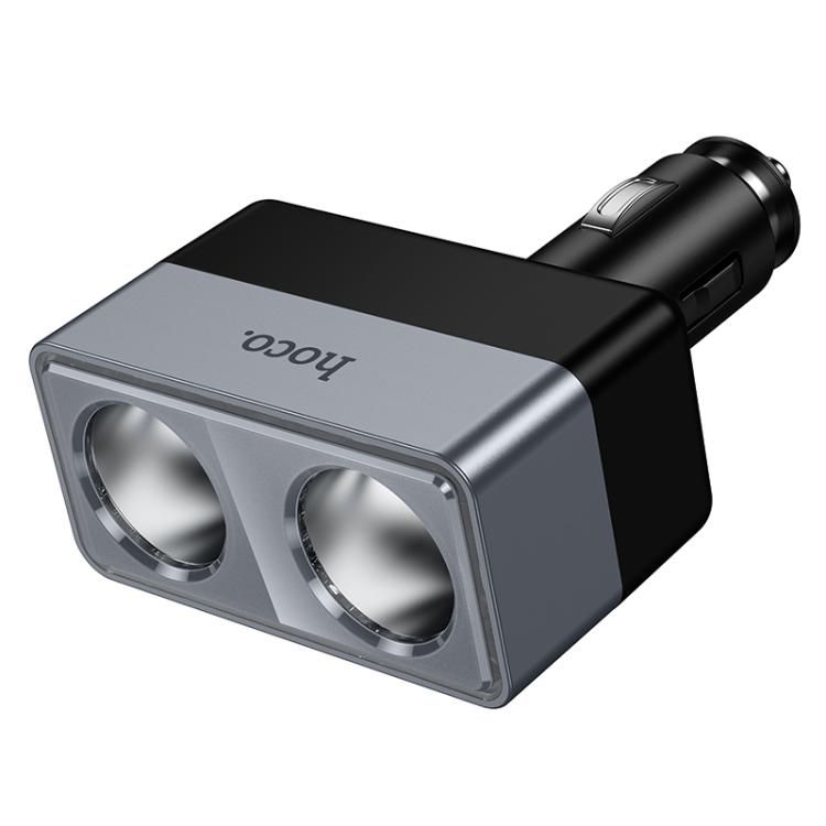 Smart dual cigarette lighter car charger Hoco 2 lighter ports max 240W/24V Z65 black