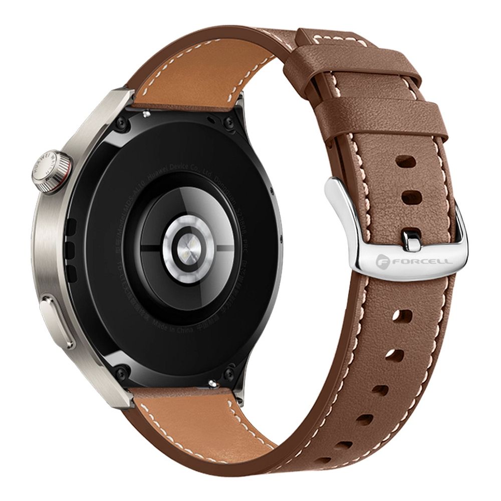 Strap to Samsung Galaxy Watch Forcell F-Design FS21 holes eco-friendly leather 22 mm brown
