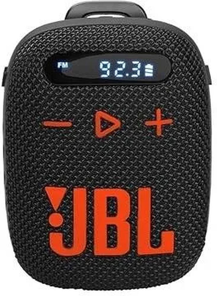 Wireless speaker JBL Wind 3 with handlebar holder black and orange