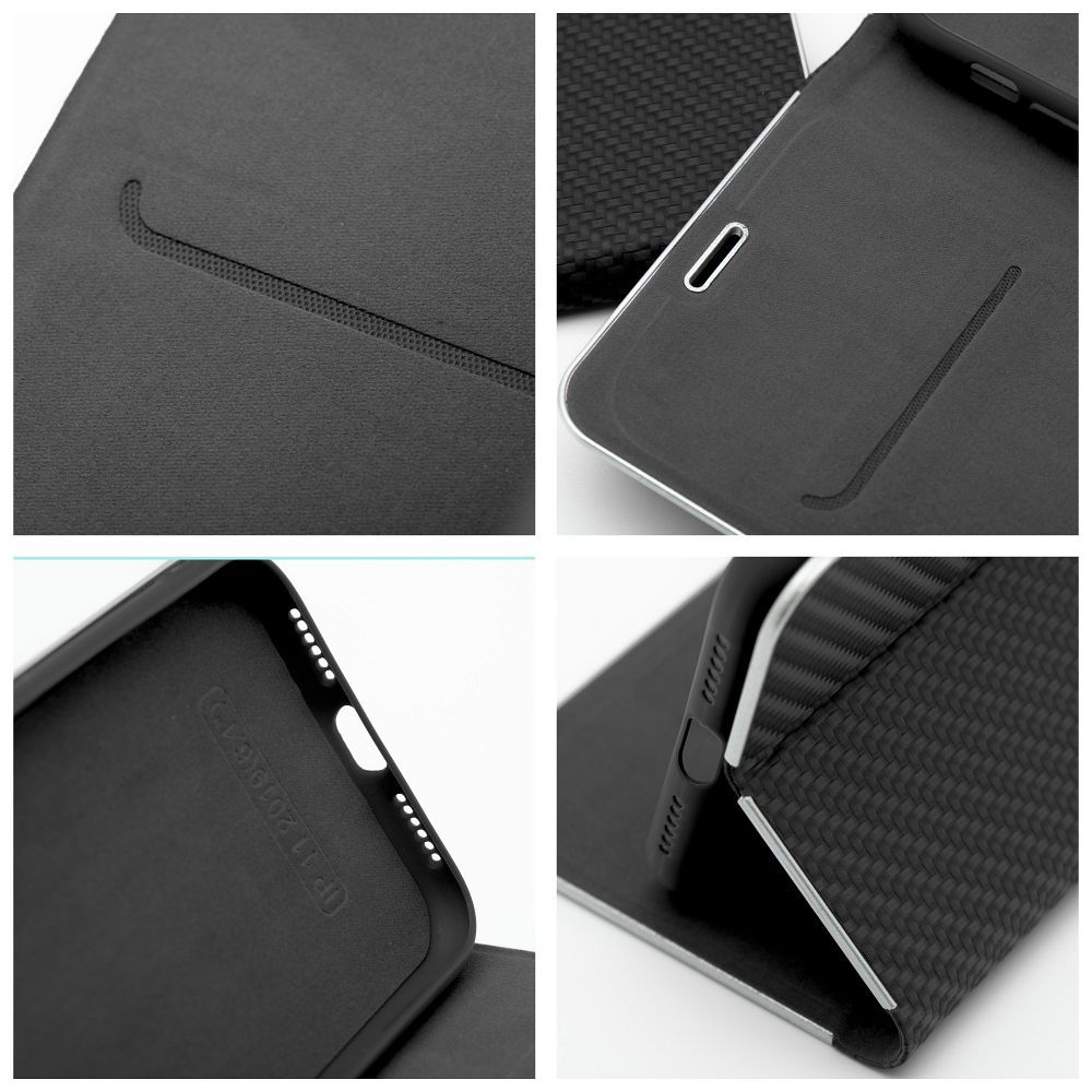 LUNA Book Carbon for IPHONE 15 black