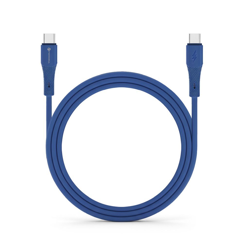 Cable USB C to USB C Forcell F-Energy QC4.0 PD 3A 60W Silicone 1 m C344 navy blue