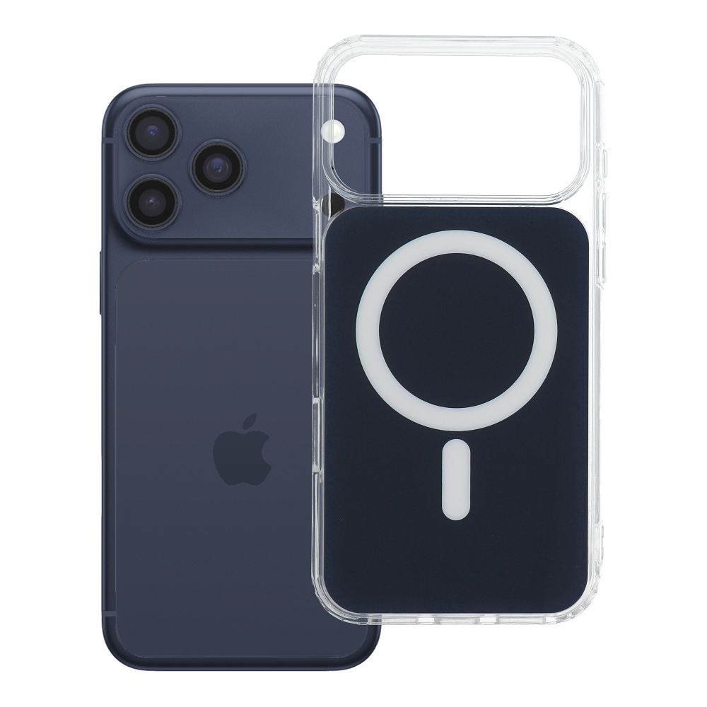 Case for iPhone 18 Pro Max / 17 Pro Max Clear Fusion Mag Cover compatible with MagSafe navy blue