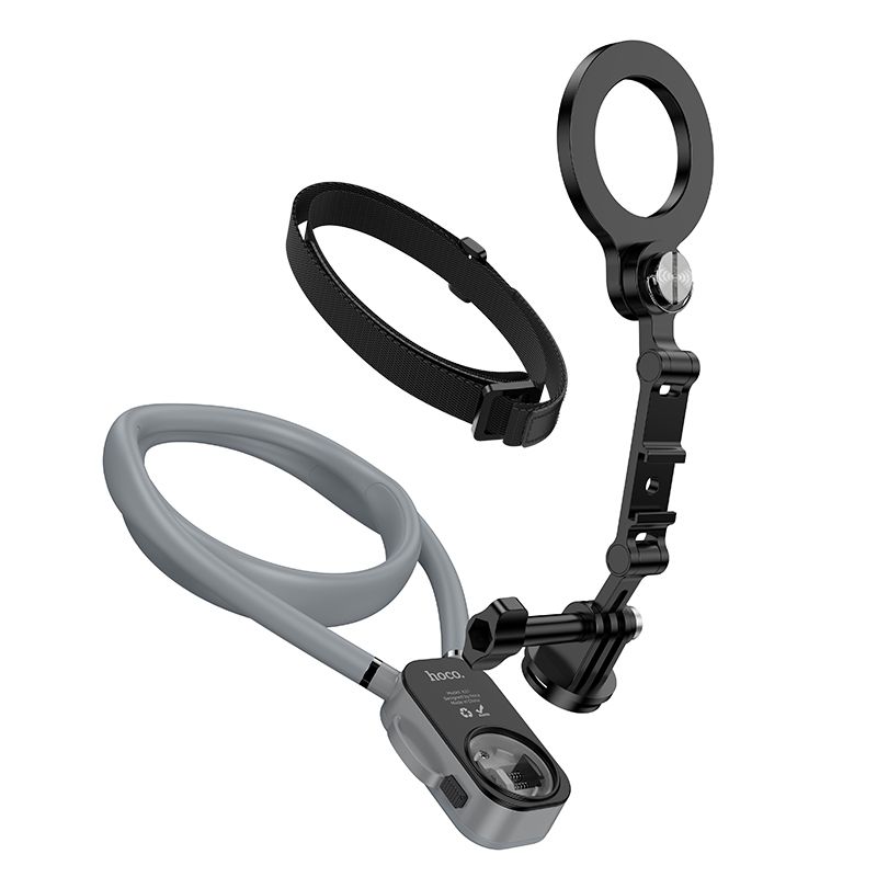 Neck magnetic phone holder Hoco K31 black gray
