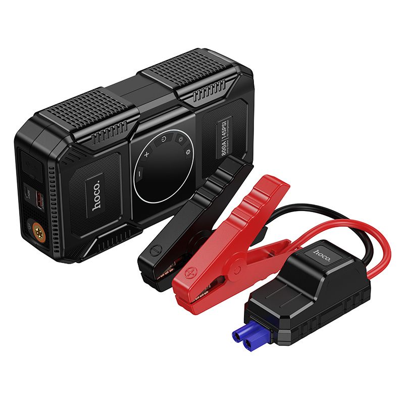 Powerbank 8000 mAh 2,4A 18W with a car jump-start function and air pump Hoco QS6 black