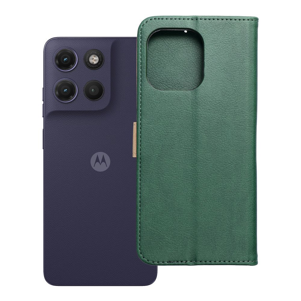 Flip case for Motorola G17 Split Book green and gold