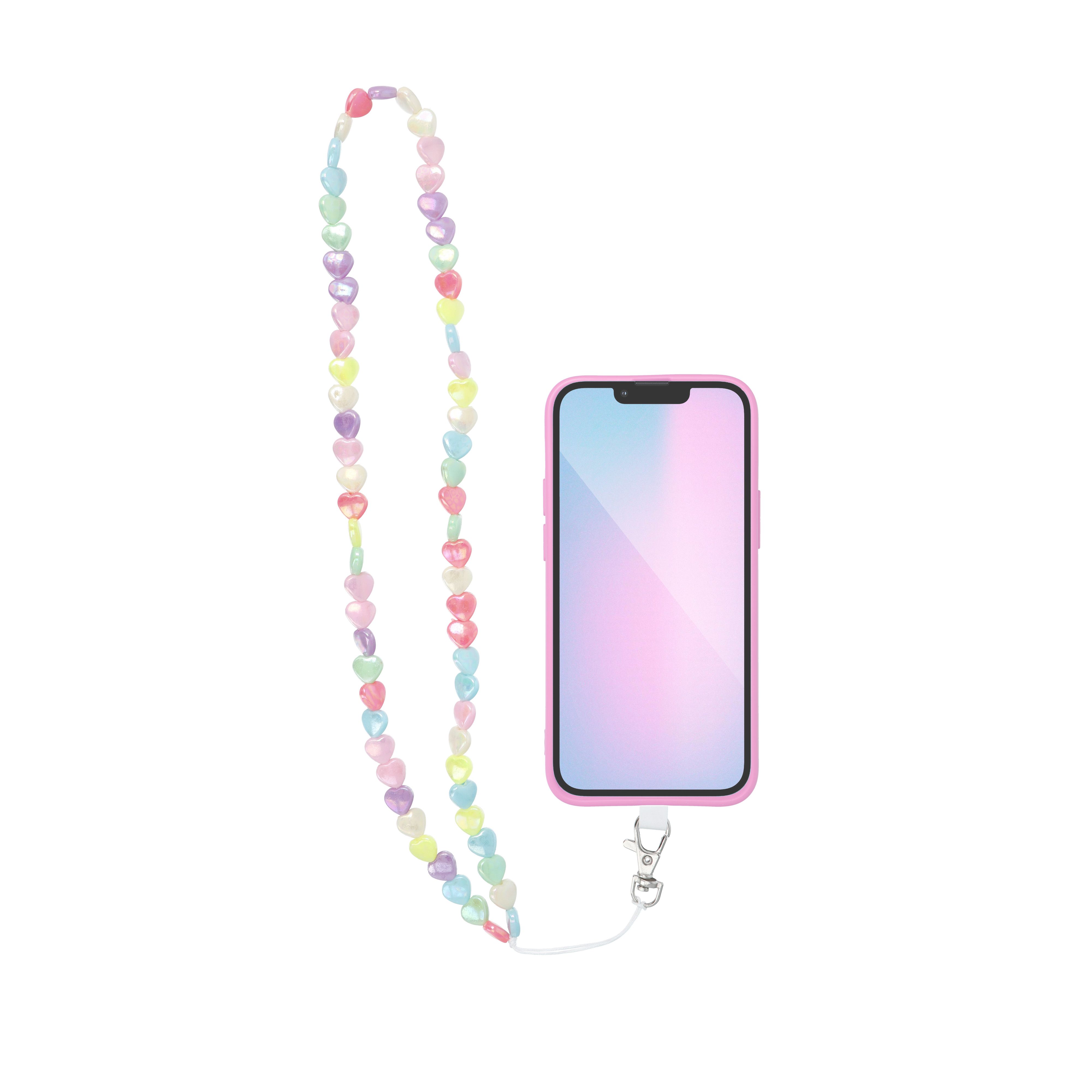 PIXIE pendant for the phone / cord length 68cm (34cm in the loop) / on neck - hearts